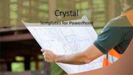  Presentation with dr holding ipad - Amazing presentation theme having crop protection - midsection of male architect holding backdrop and a coral colored foreground