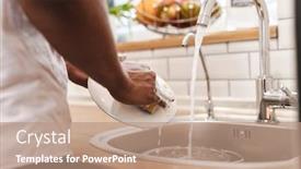  Presentation with WASH - Beautiful PPT theme featuring cropped-closeup-photo-of-young backdrop and a coral colored foreground