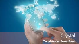  Presentation with black wedding holding hands - Audience pleasing presentation design consisting of cropped hands holding mobile phone backdrop and a coral colored foreground