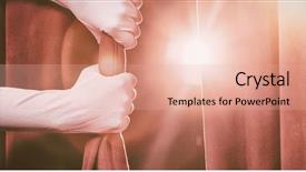  Presentation with maroon - PPT layouts having cropped hands in white gloves background and a lemonade colored foreground