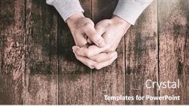  Presentation with praying hands - Beautiful theme featuring cropped hands of man praying backdrop and a coral colored foreground