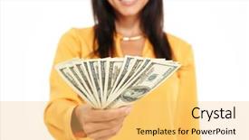  Presentation with young - PPT theme enhanced with cropped image of a smiling background and a yellow colored foreground