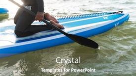  Presentation with paddle out - Presentation design featuring with stand up paddle background and a gray colored foreground
