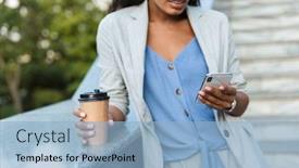  Presentation with takeaway coffee - Amazing PPT layouts having cropped-image-of-an-attractive backdrop and a light blue colored foreground