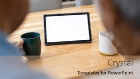  Presentation with retirement - Presentation design featuring cropped-image-of-biracial-senior background and a coral colored foreground