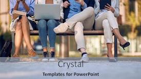  Presentation with body language - Presentation theme consisting of cropped-image-of-businesspeople-sitting background and a light blue colored foreground