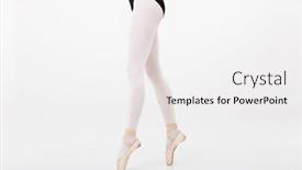 Presentation with ballerina - Colorful PPT layouts enhanced with cropped-image-of-caucasian-young backdrop and a white colored foreground