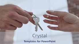  Presentation with estate - Presentation theme featuring cropped-image-of-estate-agent background and a sky blue colored foreground