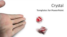  Presentation with gambling - Amazing PPT layouts having hands throwing gambling dice backdrop and a white colored foreground