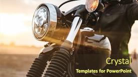  Presentation with bike - Theme having cropped-image-of-handsome-young background and a tawny brown colored foreground