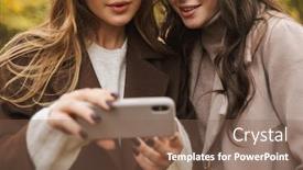  Presentation with coats - Colorful slides enhanced with cropped-image-of-two-cheerful backdrop and a violet colored foreground