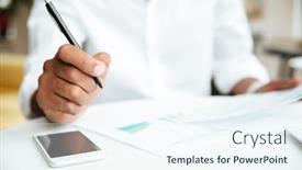  Presentation with coworking - Audience pleasing slides consisting of cropped image of young african man sitting coworking holding documents backdrop and a sky blue colored foreground