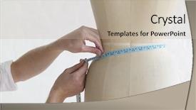  Presentation with black male female fashion - Amazing presentation theme having cropped image of young male tailor measuring mannequin's waist in fashion studio backdrop and a mint green colored foreground