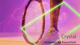  Presentation with triangle - Presentation theme consisting of cropped-leg-of-african-american background and a coral colored foreground