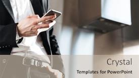  Presentation with photo - Colorful slides enhanced with cropped-photo-of-caucasian-businessman backdrop and a mint green colored foreground