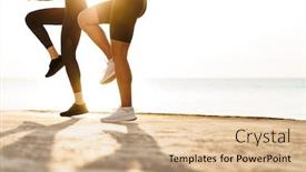  Presentation with women making - Presentation theme consisting of cropped-photo-of-young-fitness background and a lemonade colored foreground