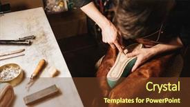  Presentation with special education young adult man - PPT layouts consisting of cropped photo of young man background and a tawny brown colored foreground