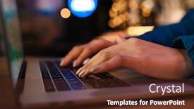  Presentation with photo sex gender - PPT theme with cropped-photo-of-young-woman background and a tawny brown colored foreground