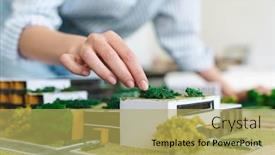  Presentation with architect - Amazing presentation theme having cropped-photo-of-young-woman backdrop and a yellow colored foreground