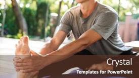  Presentation with yoga - Amazing presentation design having cropped-picture-of-a-handsome backdrop and a tawny brown colored foreground