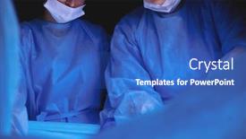  Presentation with surgery - PPT layouts having cropped-picture-of-scalpel-taken background and a teal colored foreground
