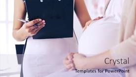  Presentation with taking notes - Theme featuring cropped-shoot-of-pregnant-women background and a lemonade colored foreground