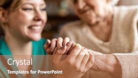  Presentation with holding hands - Beautiful PPT layouts featuring cropped-shot-of-a-senior backdrop and a coral colored foreground