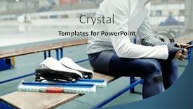  Presentation with sports arena - Presentation theme with cropped-shot-of-adolescent-male background and a light gray colored foreground