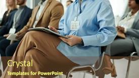  Presentation with intercultural - Presentation theme with cropped-shot-of-female-learner background and a tawny brown colored foreground