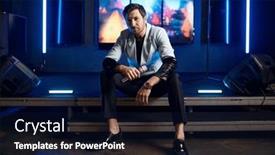  Presentation with singer - Theme featuring cropped-shot-of-male-pop background and a navy blue colored foreground