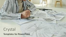  Presentation with anxiety disorder - Slides featuring cropped-shot-of-mature-female background and a light gray colored foreground