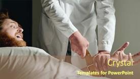  Presentation with mental hospital - Presentation having cropped-shot-of-psychiatrist-binding background and a coral colored foreground