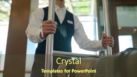  Presentation with shot - Presentation design featuring cropped-shot-of-young-bellboy background and a tawny brown colored foreground