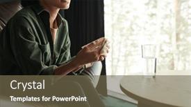  Presentation with tissue paper - Presentation theme featuring cropped-shot-of-young-upset background and a tawny brown colored foreground