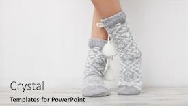  Presentation with socks - Presentation having cropped-view-of-beautiful-female background and a light gray colored foreground