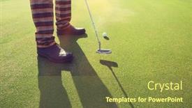  Presentation with golf course - Colorful theme enhanced with cropped-view-of-golfer-making backdrop and a tawny brown colored foreground