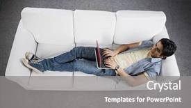  Presentation with low angle view of volleyball - Theme enhanced with handmade christmas decoration with santa claus snowman and reindeer background and a coral colored foreground