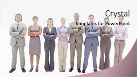  Presentation with business intelligence white robotic arm - Audience pleasing slide set consisting of cross 19 - serious business team crossing their backdrop and a white colored foreground