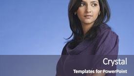  Presentation with white pigeon against the blue - Slides consisting of cross 19 - woman posing against blue background background and a  colored foreground