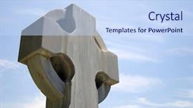  Presentation with dubai skyline on blue sky - Colorful presentation enhanced with cross and blue sky backdrop and a  colored foreground