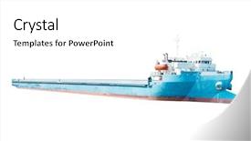  Presentation with jesus boat - Slide deck consisting of cross docking - image of ferry boat background and a  colored foreground