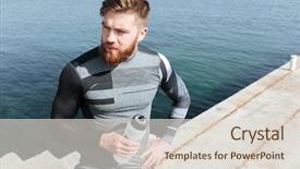  Presentation with runner - Colorful theme enhanced with cross docking - male runner with water near backdrop and a lemonade colored foreground