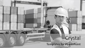  Presentation with special education young adult man - Audience pleasing theme consisting of cross docking - portrait of confident mid adult backdrop and a  colored foreground