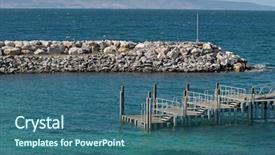  Presentation with kangaroo - Amazing presentation design having cross docking - view of penneshaw ferry terminal backdrop and a ocean colored foreground