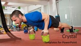  Presentation with crossfit - Presentation theme having cross fit - crossfit fitness man push ups background and a red colored foreground