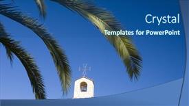  Presentation with orthodox - Cool new presentation theme with cross-in-orthodox-church-tiberias backdrop and a ocean colored foreground