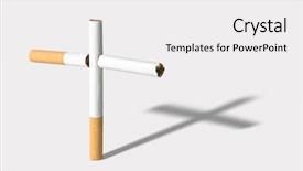 Presentation with cigarettes - Audience pleasing presentation theme consisting of cross made of cigarettes cast backdrop and a white colored foreground