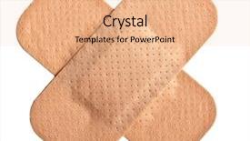  Presentation with plaster - Colorful PPT layouts enhanced with cross made with plaster band backdrop and a coral colored foreground