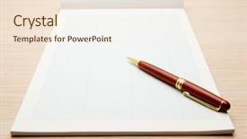  Presentation with graphing paper - Audience pleasing presentation theme consisting of cross matrix - blank graphing paper pad backdrop and a cream colored foreground