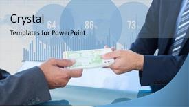  Presentation with corruption - Presentation having cross matrix - digital composite of business people background and a  colored foreground